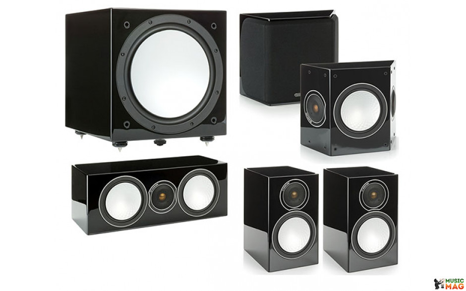 Monitor Audio Silver 100/FX/centre150/W12set 5.1 Black High Gloss