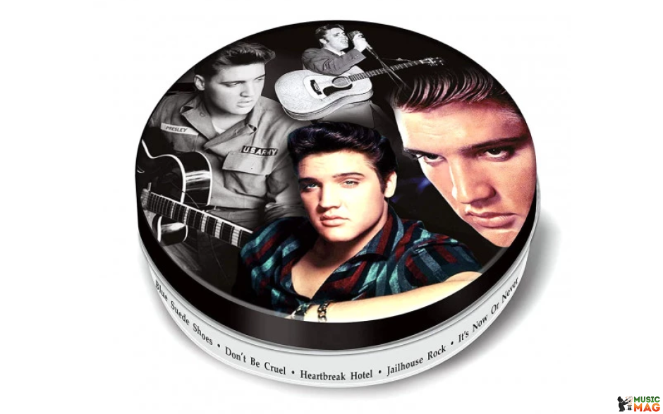 Retro Musique Elvis Presley - 8 Pieces Coaster Set With Real Vinyl Coasters