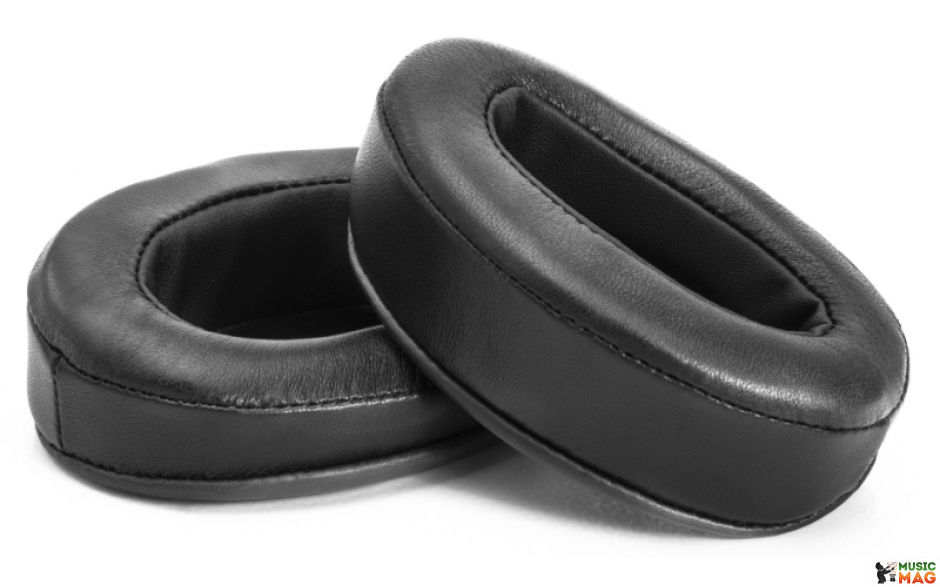 BRAINWAVZ OVAL Leather Earpads ANGLED BLACK