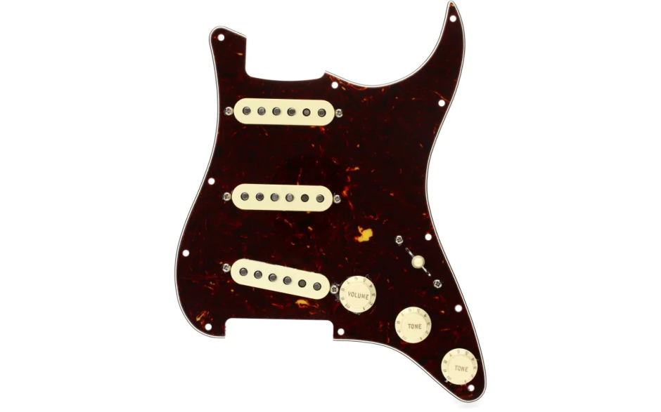 FENDER PRE-WIRED STRAT PICKGUARD ORIGINAL '57/'62 SSS TORTOISE SHELL