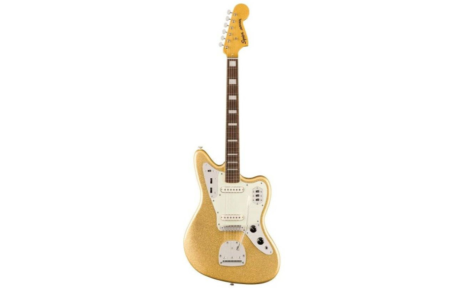 SQUIER LIMITED EDITION CLASSIC VIBE '70S JAGUAR MATCHING HEADSTOCK GOLD SPARKLE