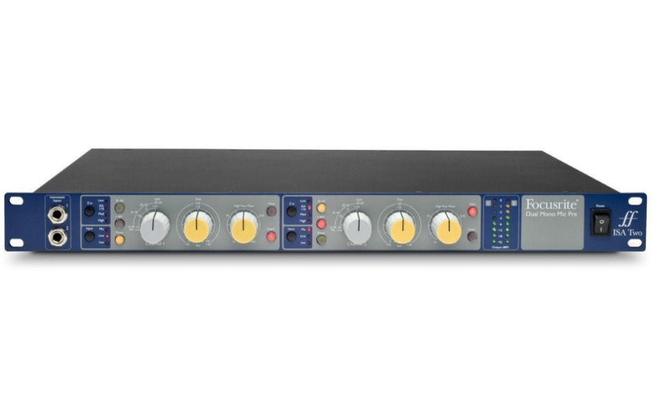 FOCUSRITE ISA TWO Dual Channel ISA Mic pre, 19" 1U rackmountable