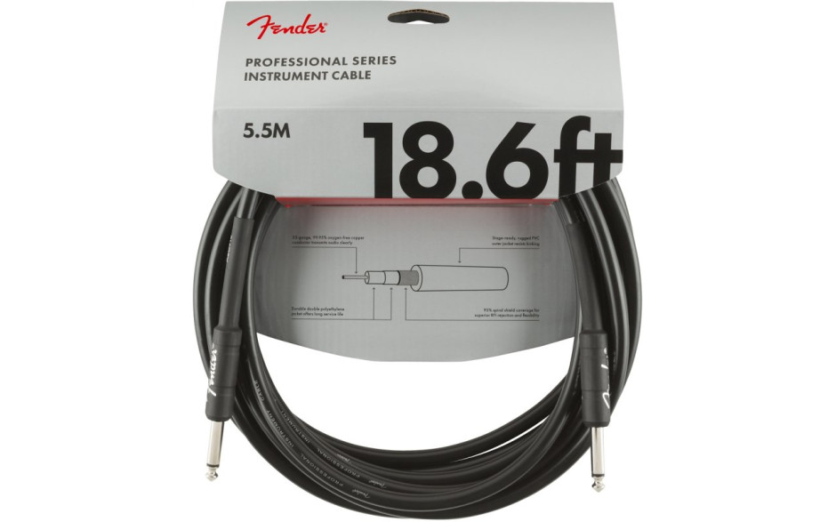FENDER CABLE PROFESSIONAL SERIES 18.6' BLACK