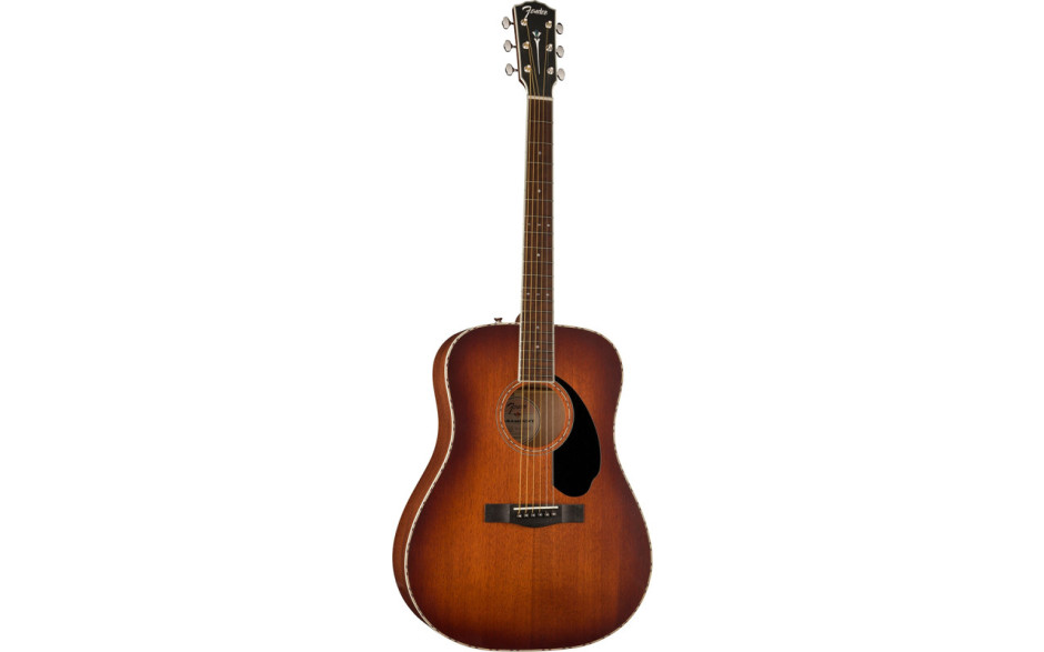 FENDER PD-220E DREADNOUGHT ALL MAHOGANY WITH CASE AGED COGNAC BURST