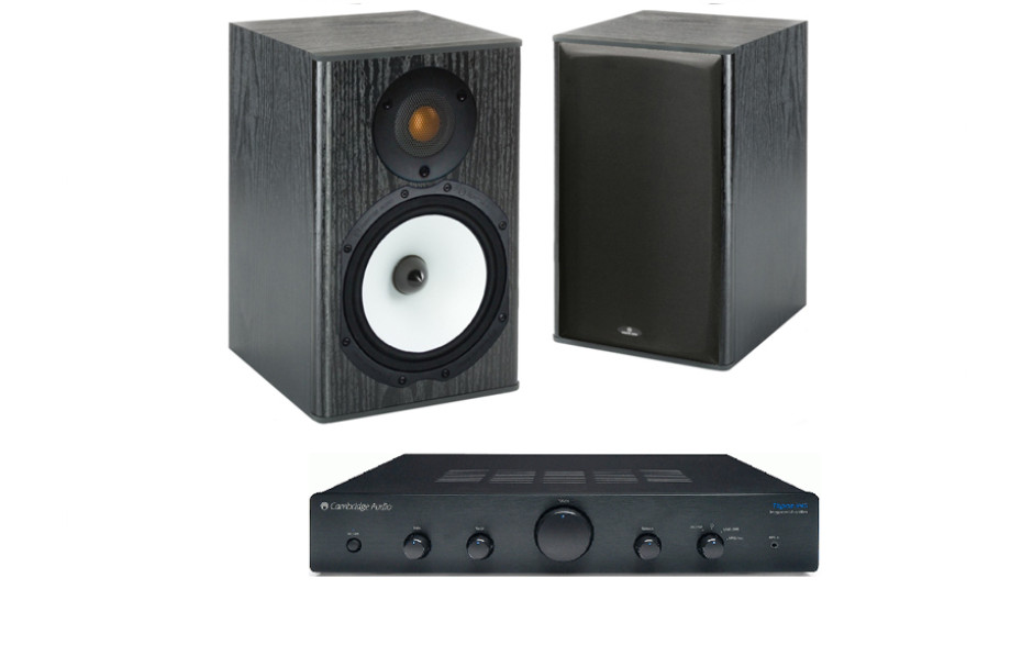 Cambridge Audio Topaz AM5 + Monitor Audio MR1 Black