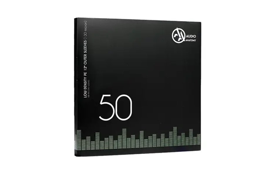 Audio Anatomy 50 X 12" PP Crystal Clear Outer Sleeves 80 Micron