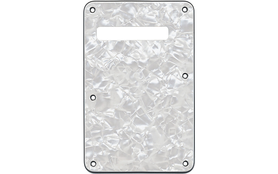 FENDER STRATOCASTER BACK PLATE STRATOCASTER TREMOLO CAVITY COVER 4-PLY WHITE MOTO