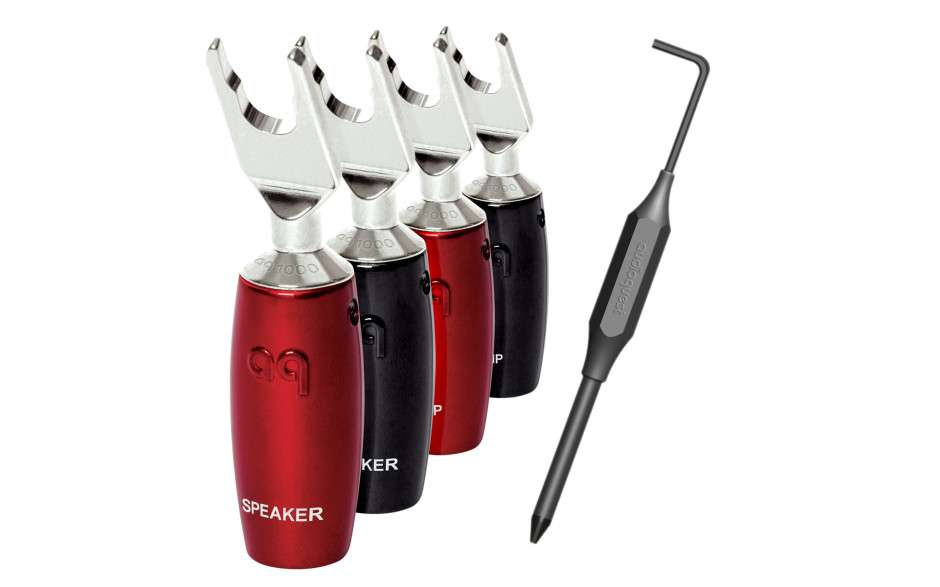 AUDIOQUEST 1000 Series Multi-Spade Silver set of 4