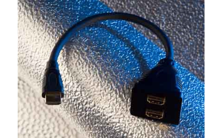 Silent Wire HDMI Stecker auf 2x Kupplung