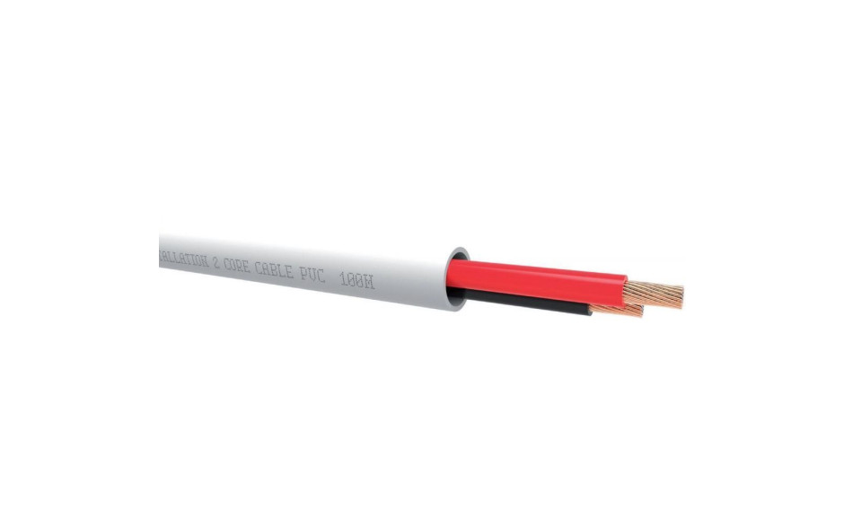 QED QX16/2 100M WHITE PVC FLAME-RET (QE4130)