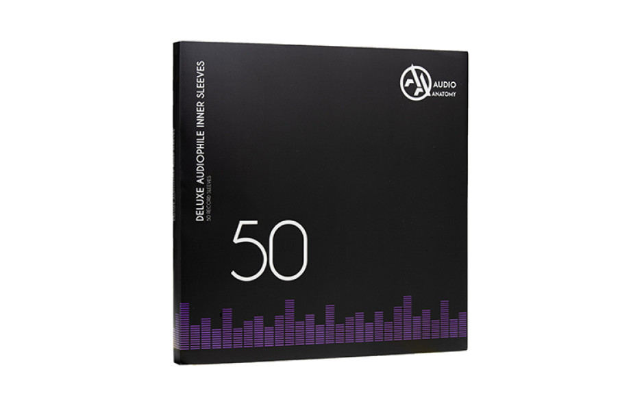 Audio Anatomy 50 X 12" Deluxe Audiophile Antistatic Inner Sleeves Black
