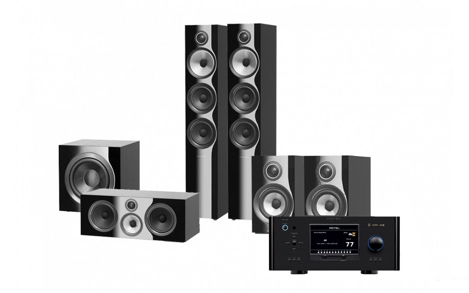 ROTEL RAP-1580 + set 5.1 Bowers & Wilkins 704 S2