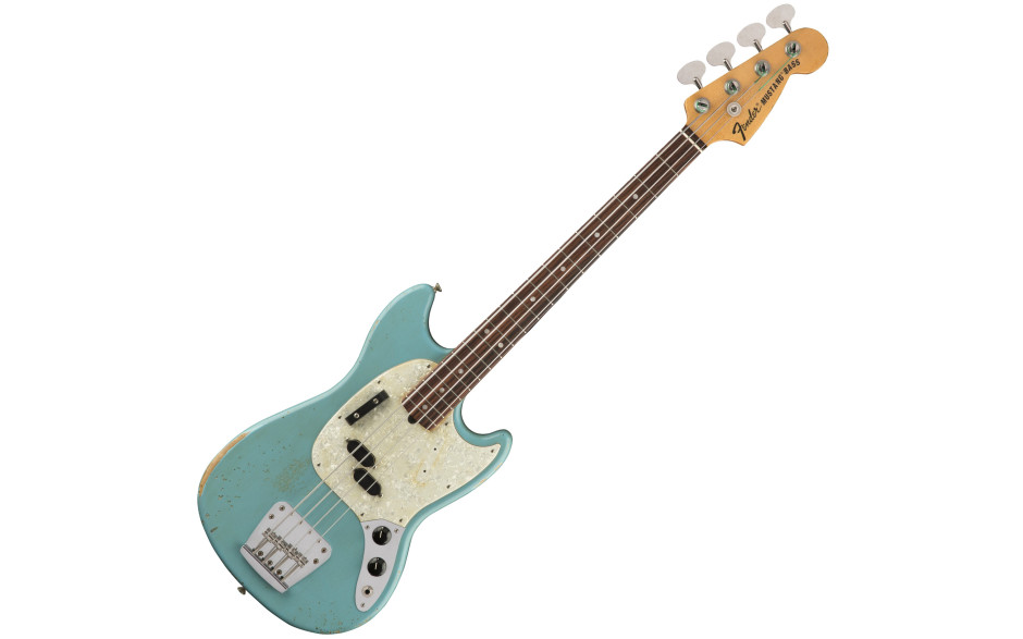 FENDER JMJ MUSTANG BASS RW FADED DAPHNE BLUE