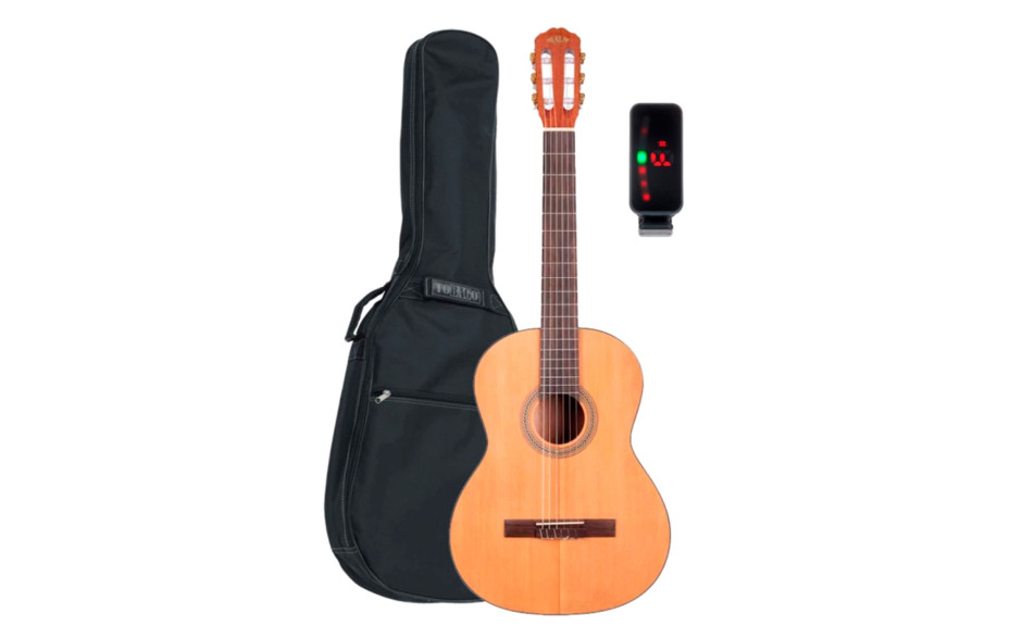 KALA Classical Guitar + TOBAGO GB10C + KORG Pitchclip2