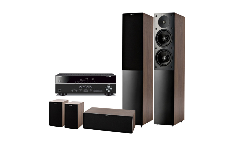Домашний кинотеатр set 5.0 Yamaha RX-V383 Black + Jamo S506 HCS Wenge