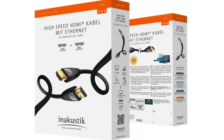 Inakustik Star Standard HDMI Cable with Ethernet 10,0m