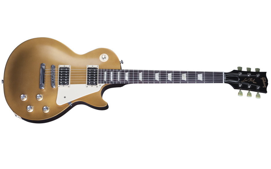 GIBSON 2016 LP 50s TRIBUTE T SATIN GOLD TOP DARK BACK