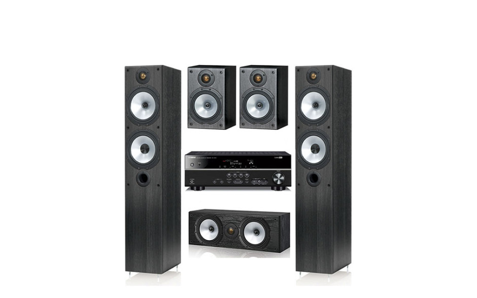 Monitor Audio MR4 и ресивер Yamaha RX-V383