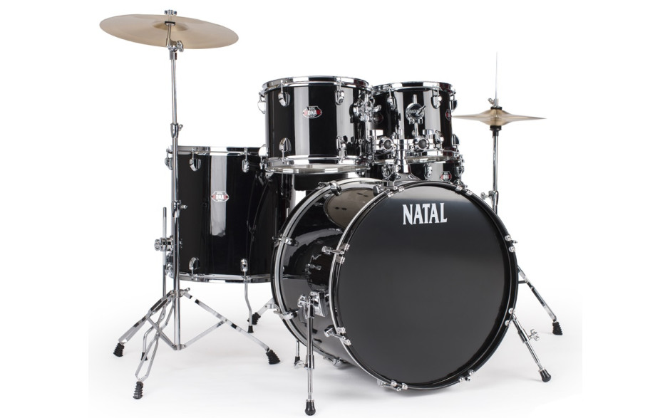 NATAL DRUMS DNA ROCK DRUM KIT BLACK HARDWARE PACK