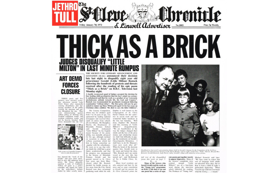 Jethro Tull - Thick As A Brick 1972/2015 (0825646139507, 180 Gm.) Chrysalis/eu Mint (0825646139507)