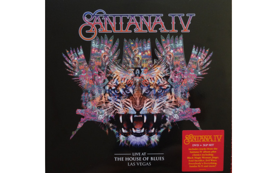 CARLOS SANTANA - SANTANA IV - LIVE AT THE HOUSE OF BLUES LAS VEGAS 3 LP + DVD 2016 (ERDVLP099) GAT, EAGLE/EU MINT (5034504909991)
