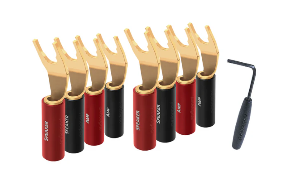 AUDIOQUEST spc SureGrip100 multi Spade Gold set of 8