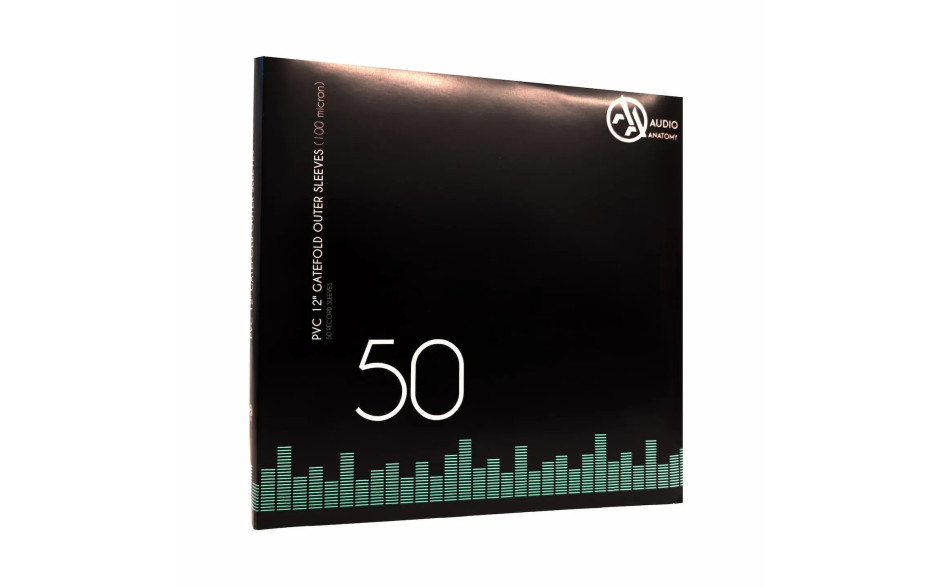 Audio Anatomy 50 X PVC 12" GATEFOLD OUTER SLEEVES - 100 MICRON