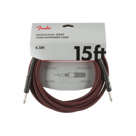 FENDER CABLE PROFESSIONAL SERIES 15' RED TWEED