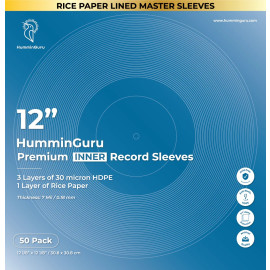 HumminGuru 12" Premium Inner Record Sleeves (50 Pack)