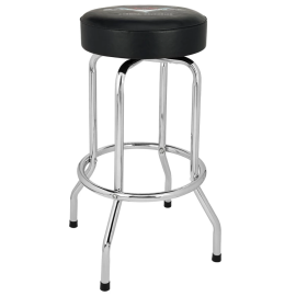 FENDER 30" CUSTOM SHOP CHEVRON LOGO BARSTOOL, BLACK/CHROME