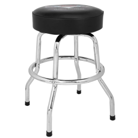 FENDER 24" CUSTOM SHOP CHEVRON LOGO BARSTOOL, BLACK/CHROME