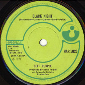 DEEP PRUPLE - BLACK NIGHT/SPEED KING 1970 (HARSD 5020, RSD 2015 RELEASE 7 Inch) WARNER/EU MINT