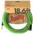 FENDER 18.6' ANGLED FESTIVAL INSTRUMENT CABLE PURE HEMP GREEN