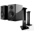 Acoustic Energy AE500s & Stands package Piano Gloss Black