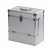 Retro Musique 12 Inch Aluminium Vinyl Storage Case For 40 Lps - Silver