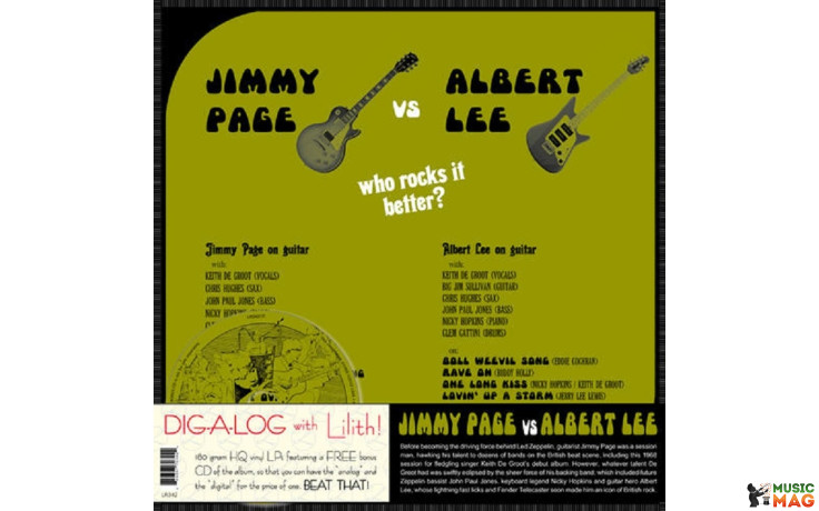 JIMMY PAGE - JIMMY PAGE VS ALBERT LEE, LP&CD 1968/2012 (LR342, 180 gm.) LILITH RECORDS/EU, MINT (0889397703424)