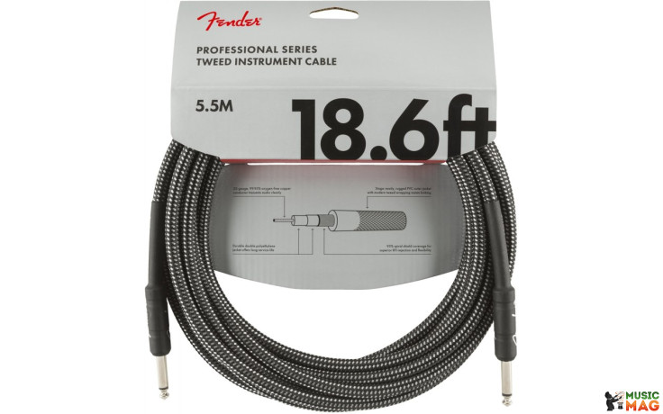 FENDER CABLE PROFESSIONAL SERIES 18.6' GREY TWEED