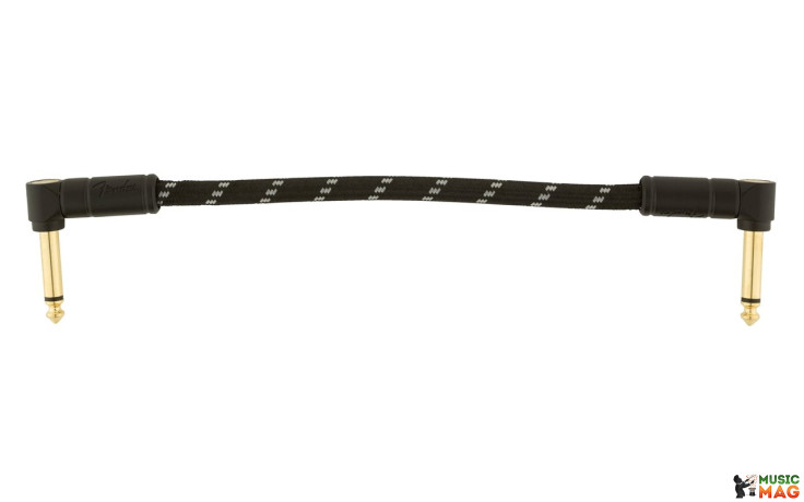 FENDER CABLE DELUXE SERIES 6" PATCHES (PAIR) BLACK TWEED