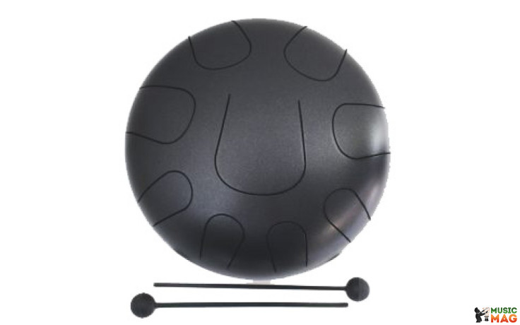 PALM PERCUSSION METAL TONGUE DRUM 9 LEAFS BLACK DOFF