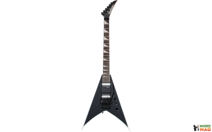 JACKSON JS32 AH KING V BLACK WITH WHITE BEVELS