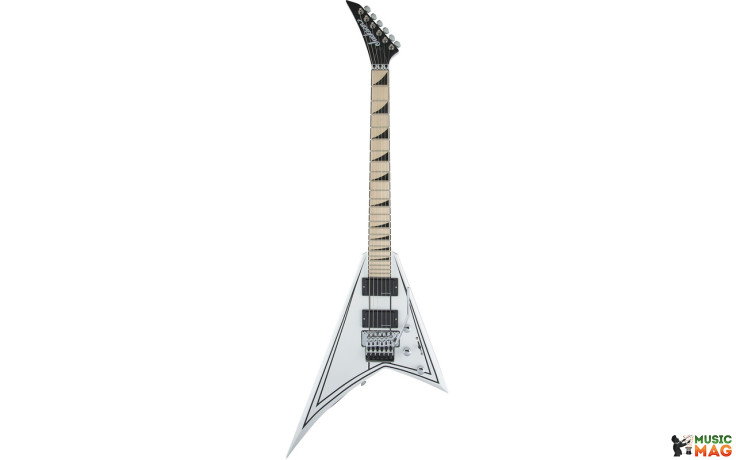 JACKSON X-SERIES RHOADS RRX24M MN SNOW WHITE WITH BLACK PINSTRIPES