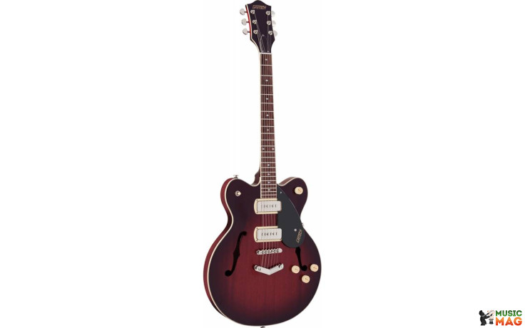 GRETSCH G2622-P90 STREAMLINER CENTER BLOCK DOUBLE-CUT WITH V-STOPTAIL CLARET BURST