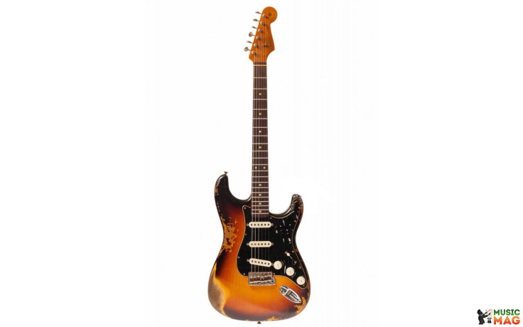 FENDER CUSTOM SHOP LIMITED EDITION DUAL-MAG II STRAT HEAVY RELIC SUPER FADED AGED 3-COLOR SUNBURST