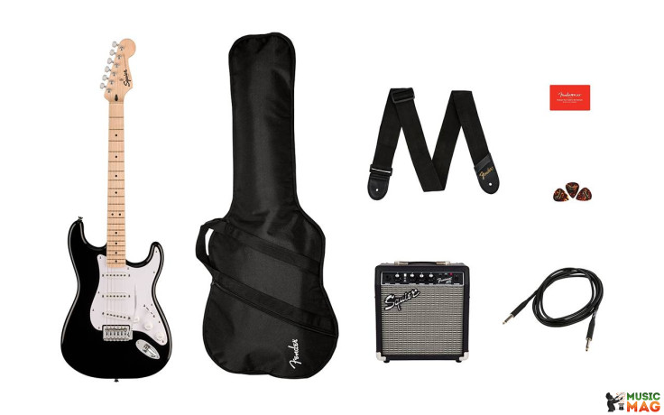 SQUIER by FENDER SONIC STRATOCASTER PACK MN BLACK