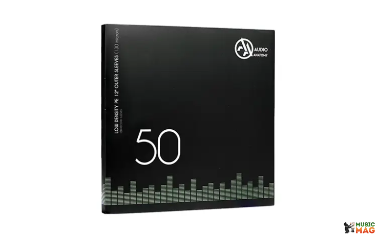 Audio Anatomy 50 X 12" PP Crystal Clear Outer Sleeves 80 Micron