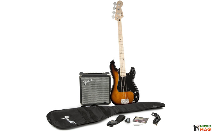 SQUIER by FENDER PJ BASS PACK BROWN SUNBURST