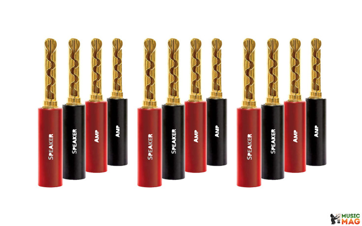 AUDIOQUEST spc SureGrip100 Banana Gold set of 12