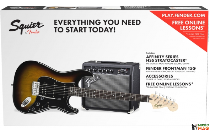 SQUIER by FENDER STRAT PACK BROWN SUNBURST