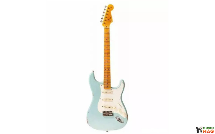 FENDER CUSTOM SHOP 1957 STRATOCASTER RELIC FADED AGED DAPHNE BLUE