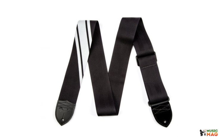 FENDER STRAP COMPETITION STRIPE BLACK AND SILVER